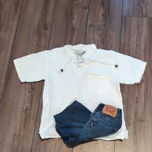 Levi's White Kids Short Sleeve Tee